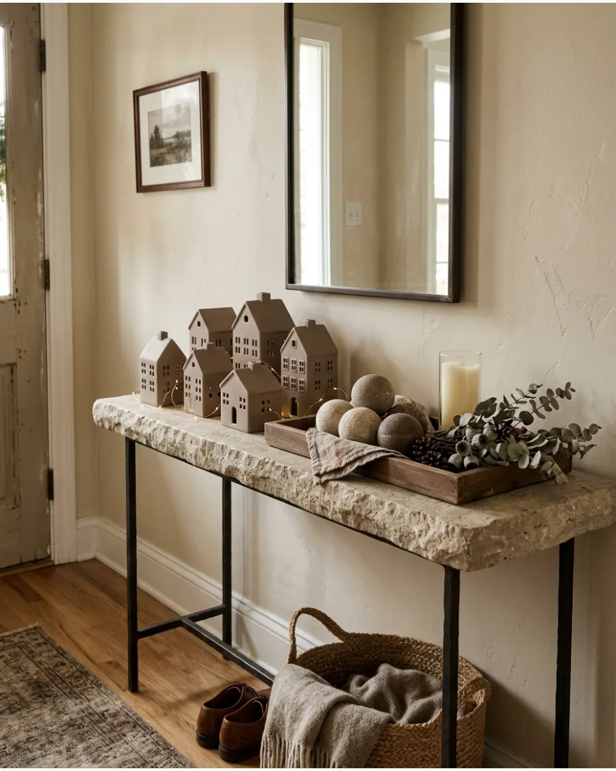14. Taupe and Brown Christmas Decor