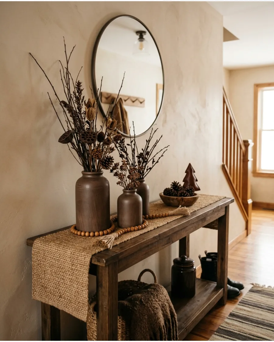 20. Monochromatic Brown Christmas Decor