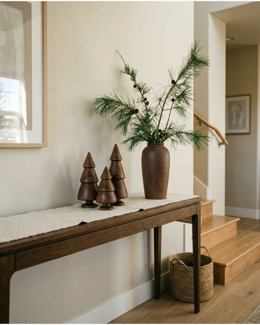 26. Organic Modern Brown Christmas Decor