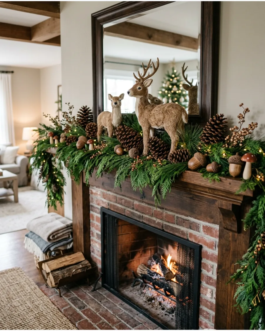 28. Woodland Brown Christmas Decor