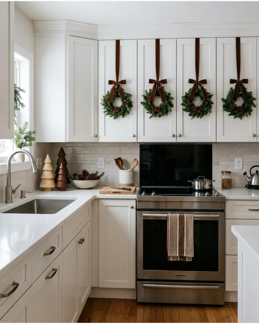 46. Brown Christmas Kitchen Decor