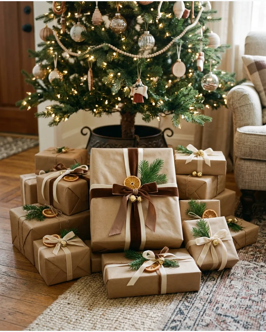 48. Kraft Paper Brown Christmas Gift Display