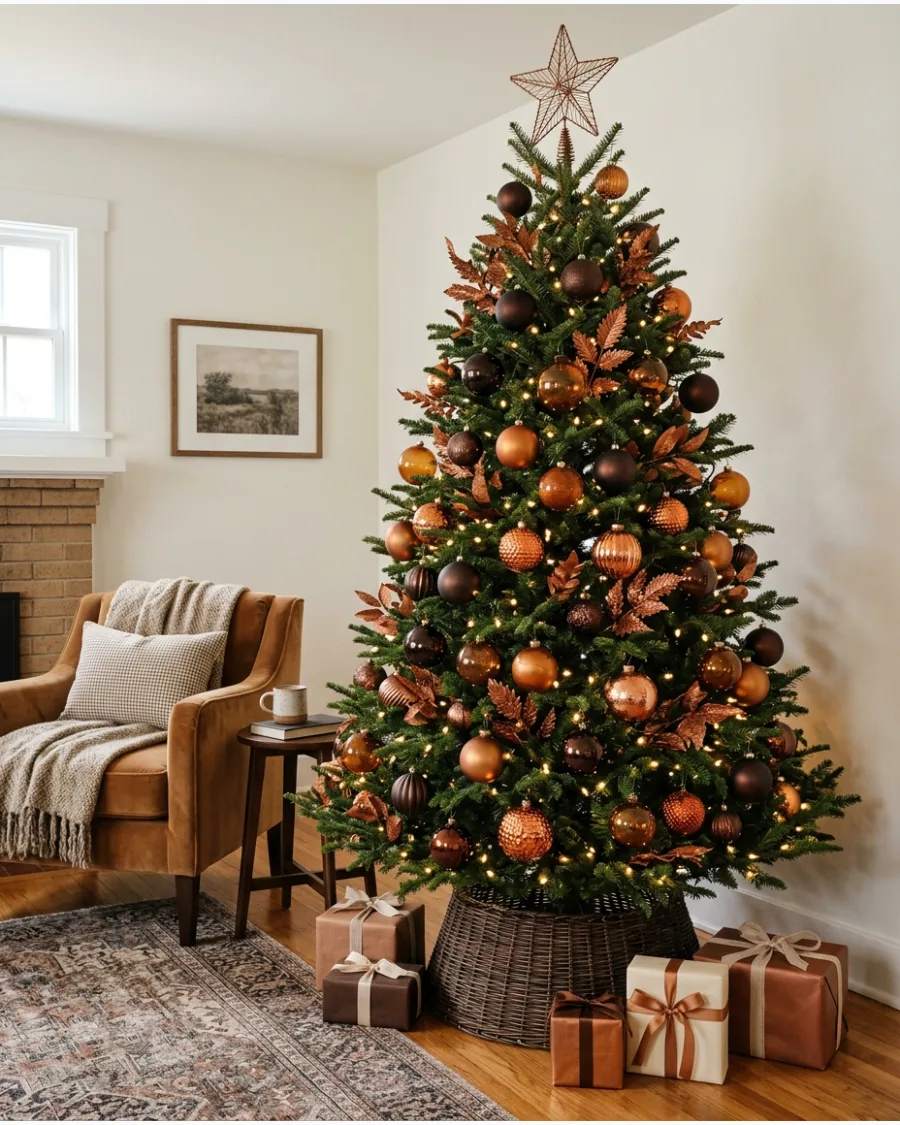 7. Brown and Copper Christmas Tree