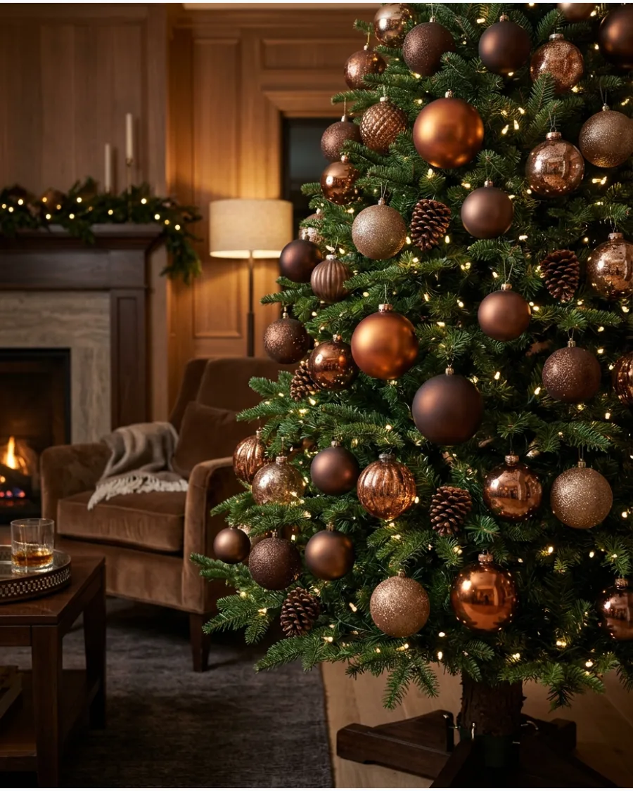 22. Brown and Bronze Christmas Tree