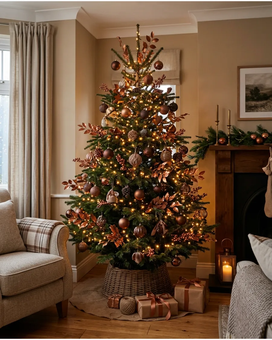 24. Brown and Copper Christmas Tree