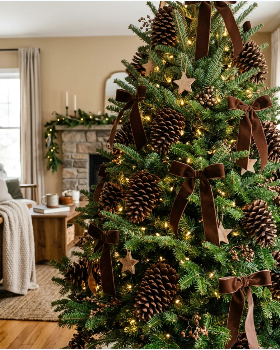 31. Pinecone Brown Christmas Tree