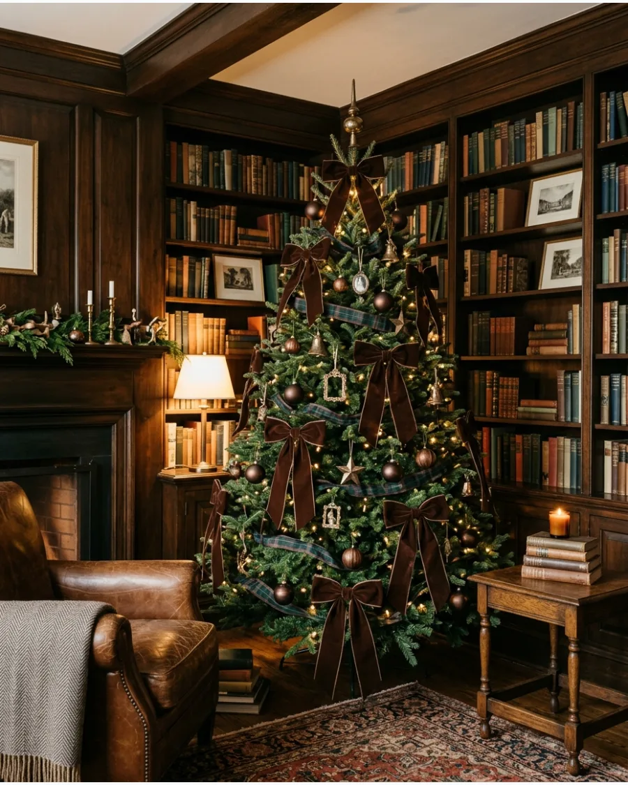43. Brown Old-Money Christmas Tree