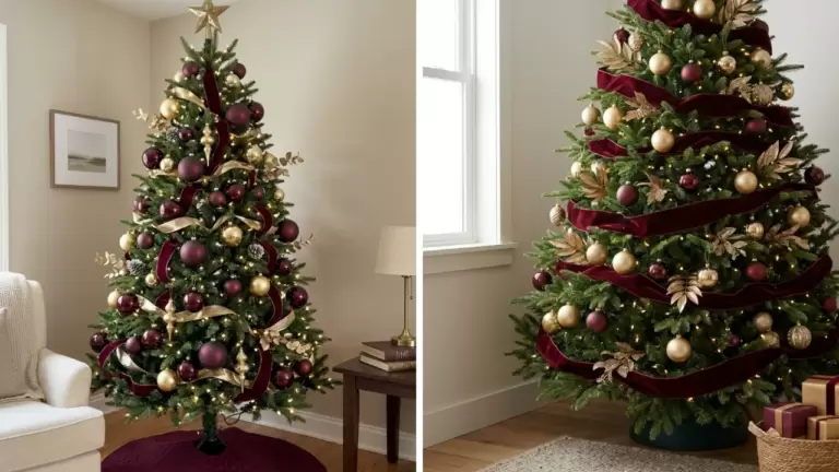 50 Burgundy and Gold Christmas Tree Ideas