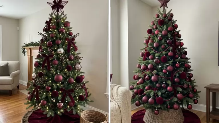 50 Burgundy Christmas Tree Ideas