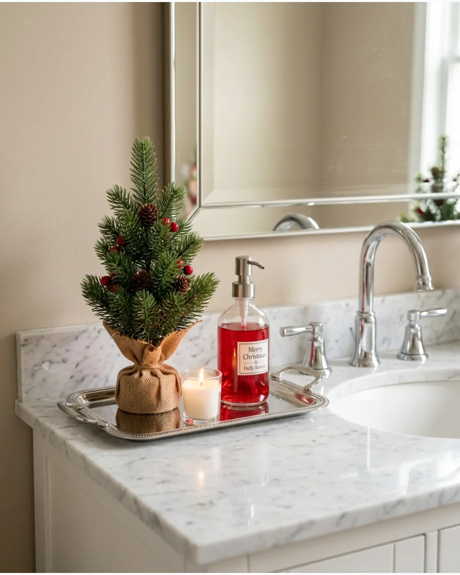 11. Christmas Bathroom Vanity Tray