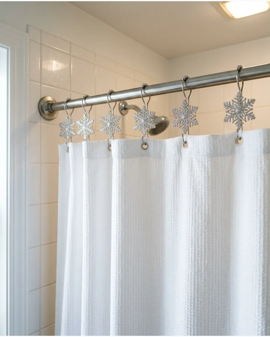 23. Christmas Shower Curtain Hooks