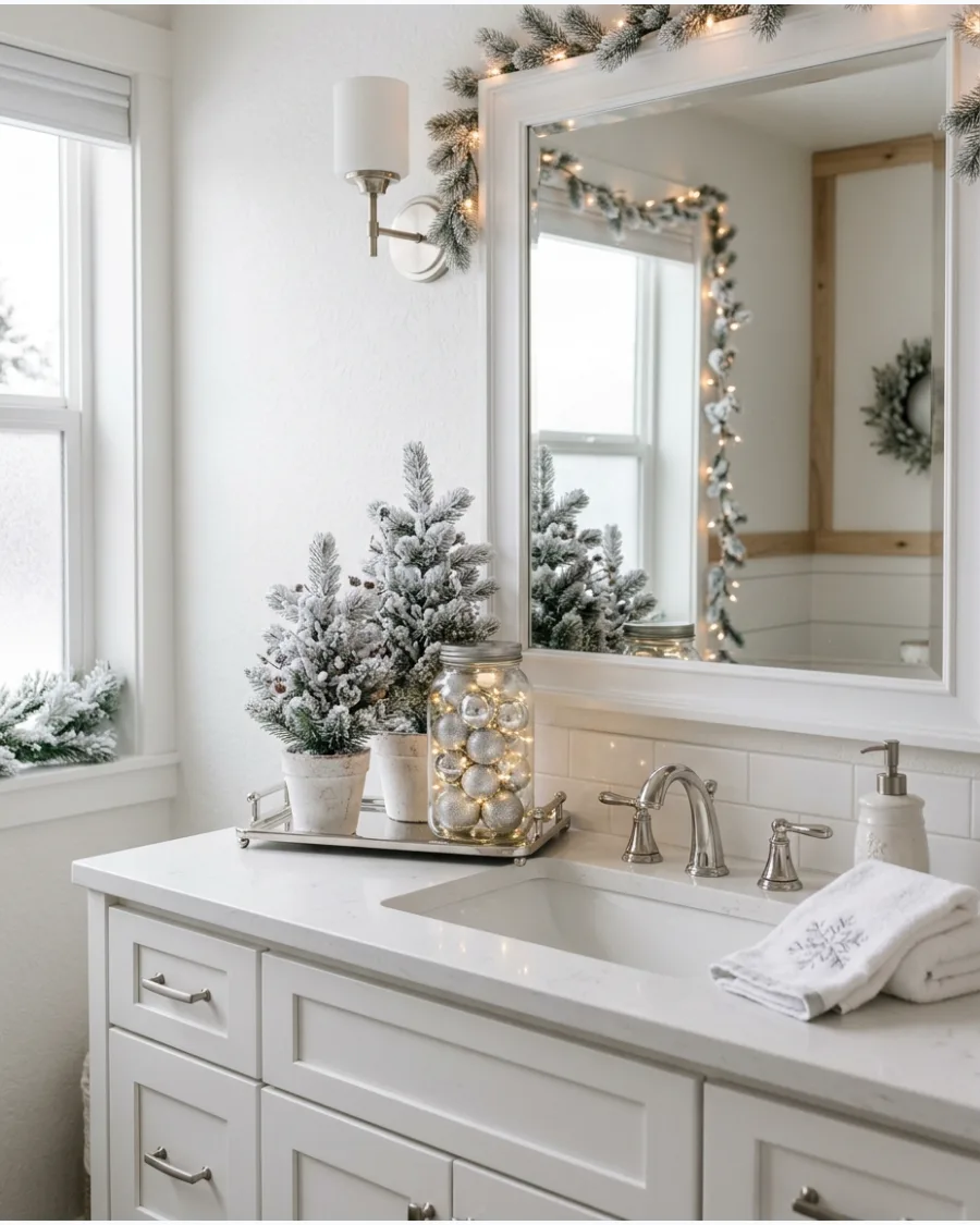 49. Winter Wonderland Christmas Bathroom