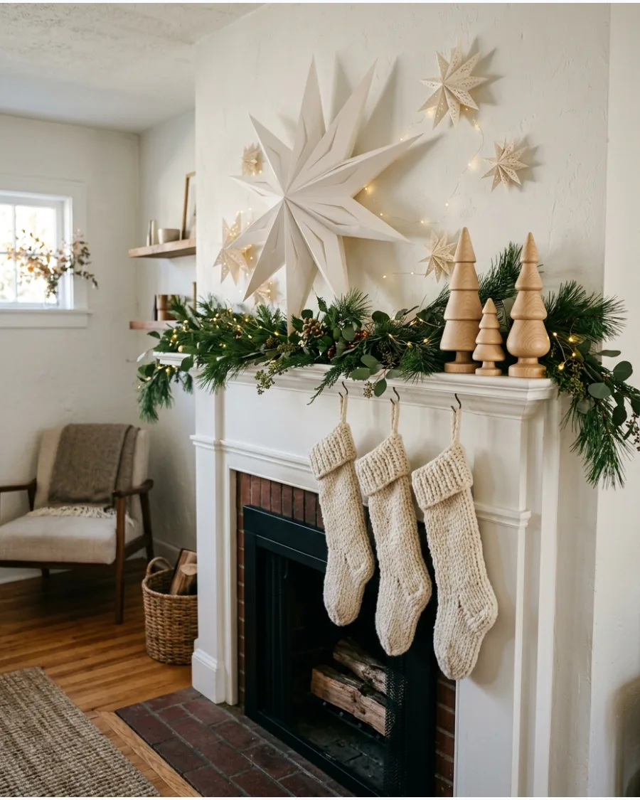 27. Scandinavian Christmas Mantel