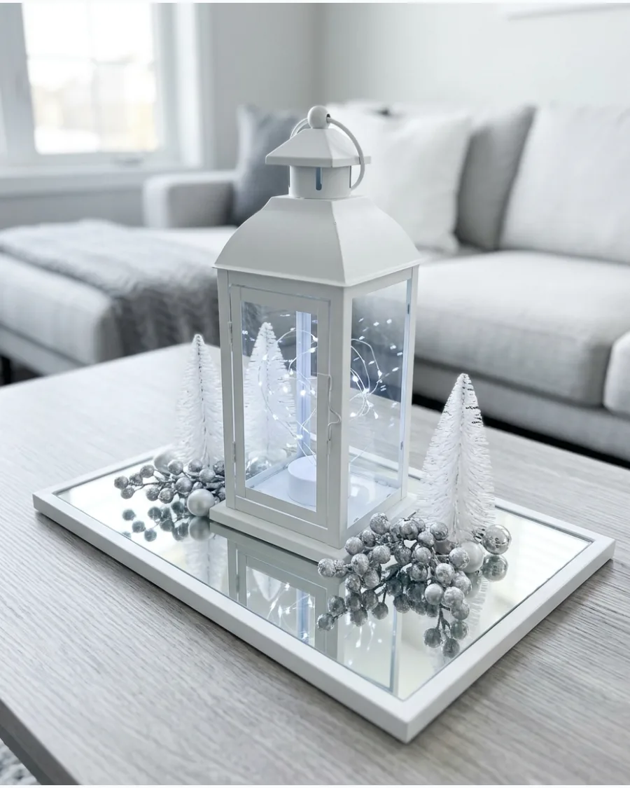 32. White Winter Wonderland Lantern