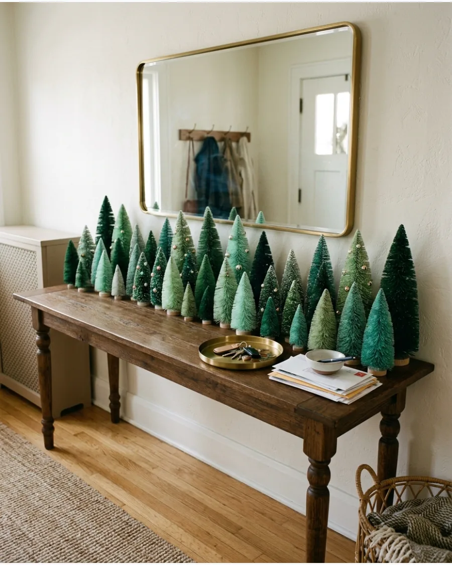 23. Bottle Brush Tree Forest Entry Table