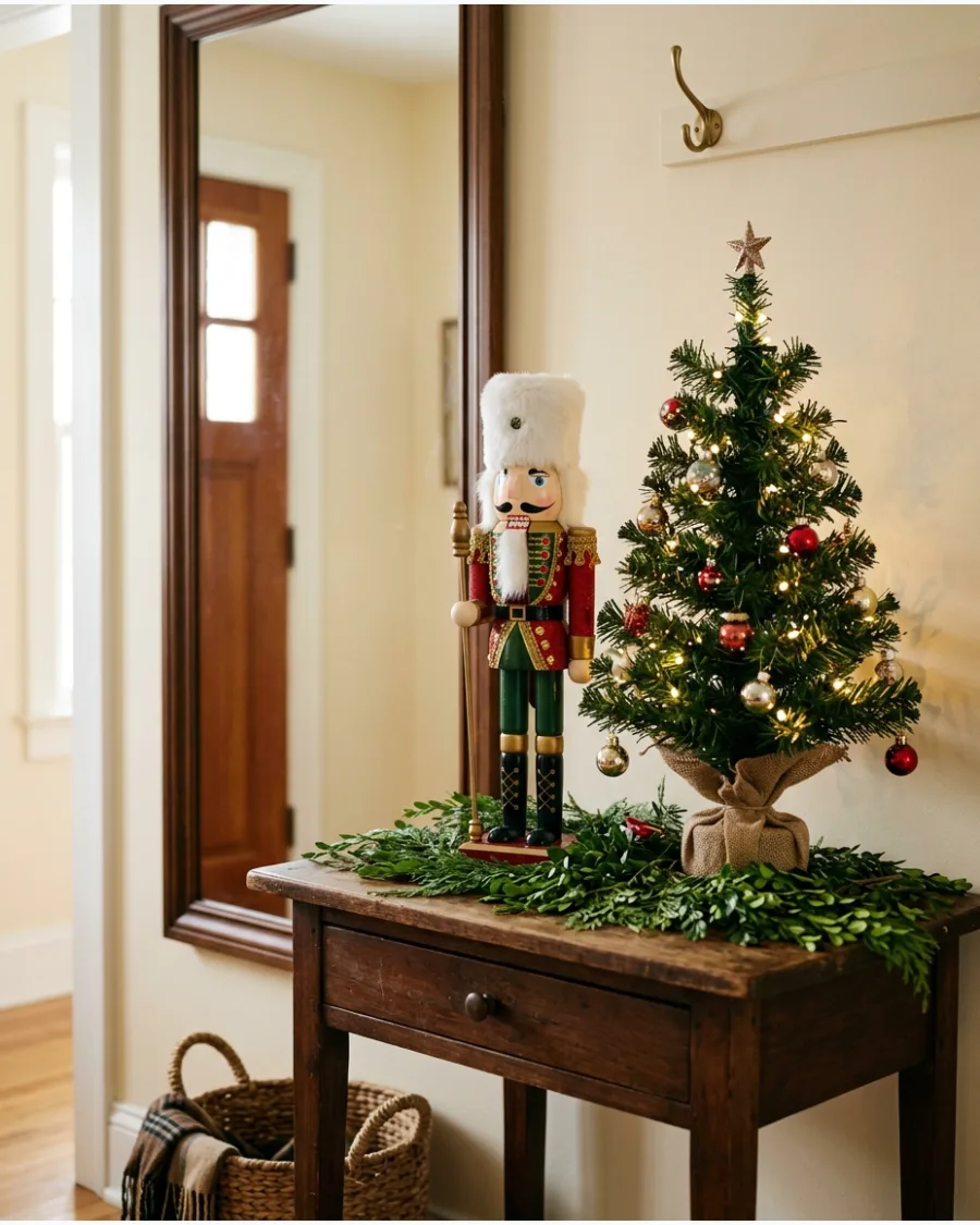 29. Christmas Tree and Nutcracker Entry Table