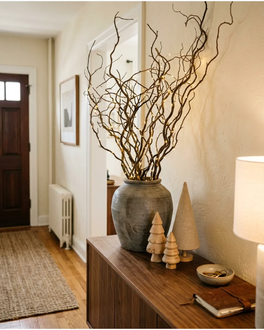 39. Organic Modern Christmas Console