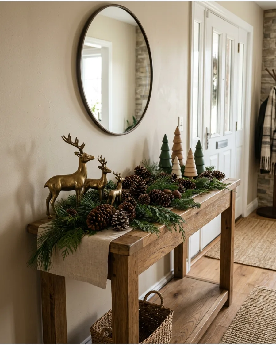 46. Woodland Christmas Entry Table