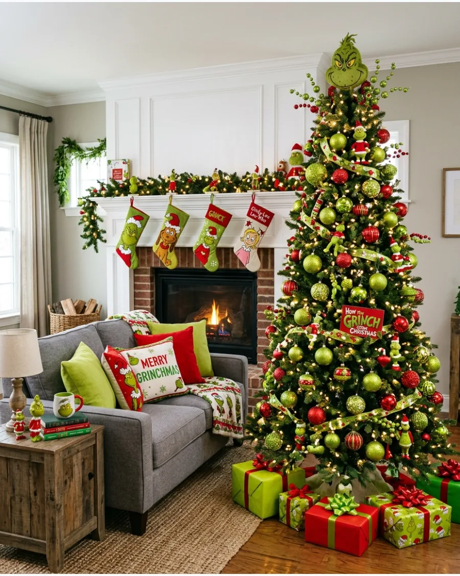 15. Grinch Christmas Living Room