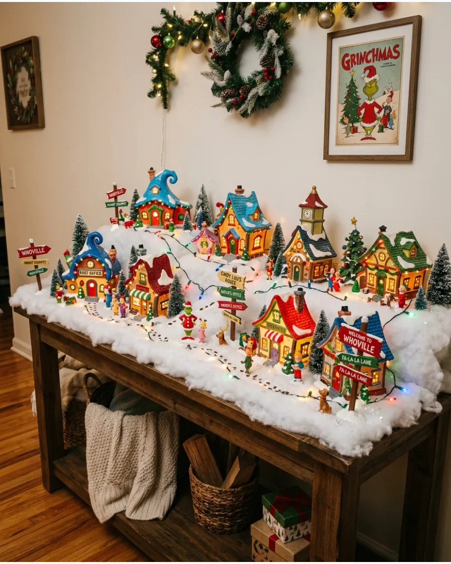 19. Grinch Christmas Village Display