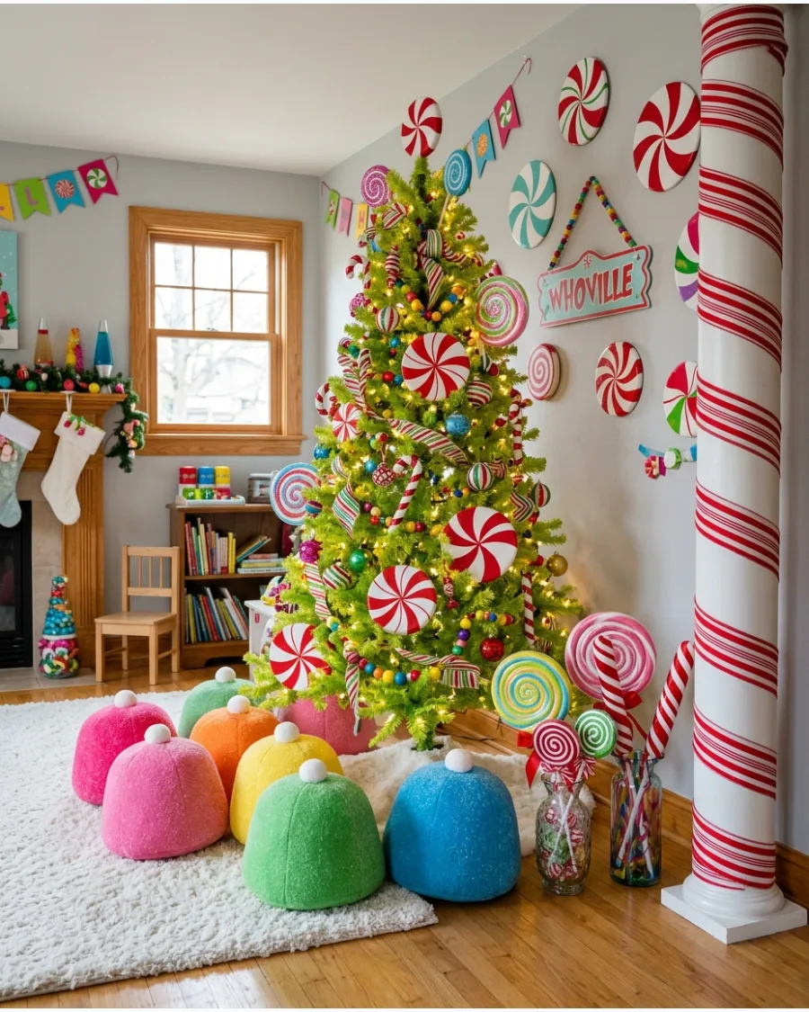 21. Whoville Candyland Christmas Decor
