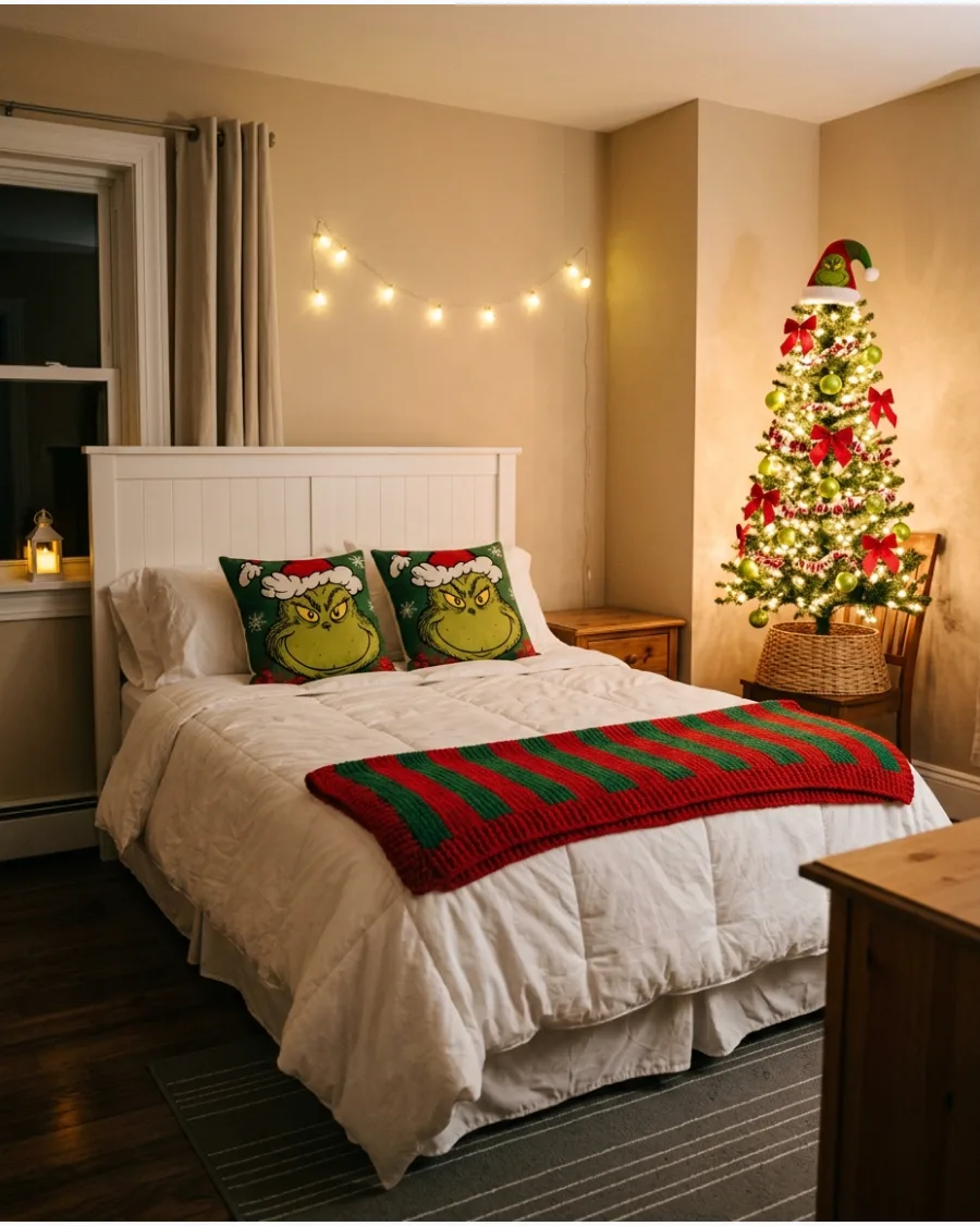 30. Grinch Christmas Bedroom