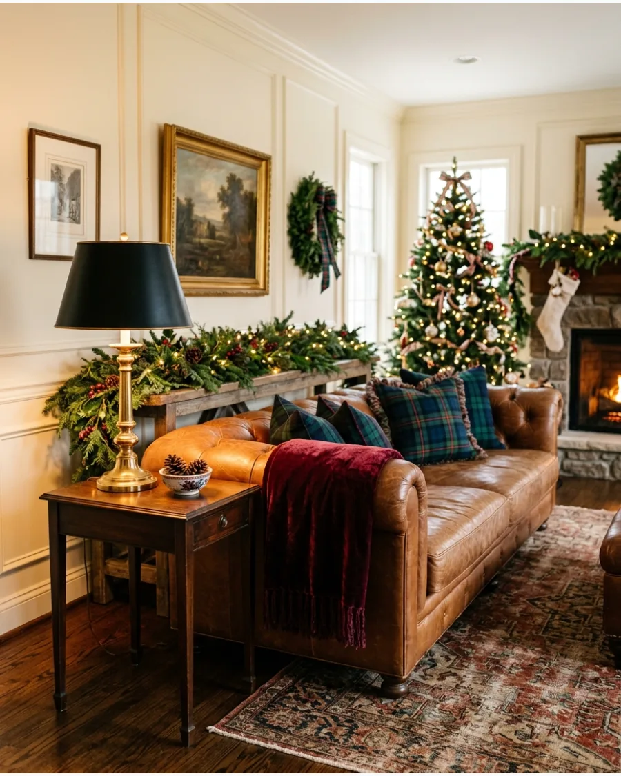 11. Ralph Lauren Christmas Living Room