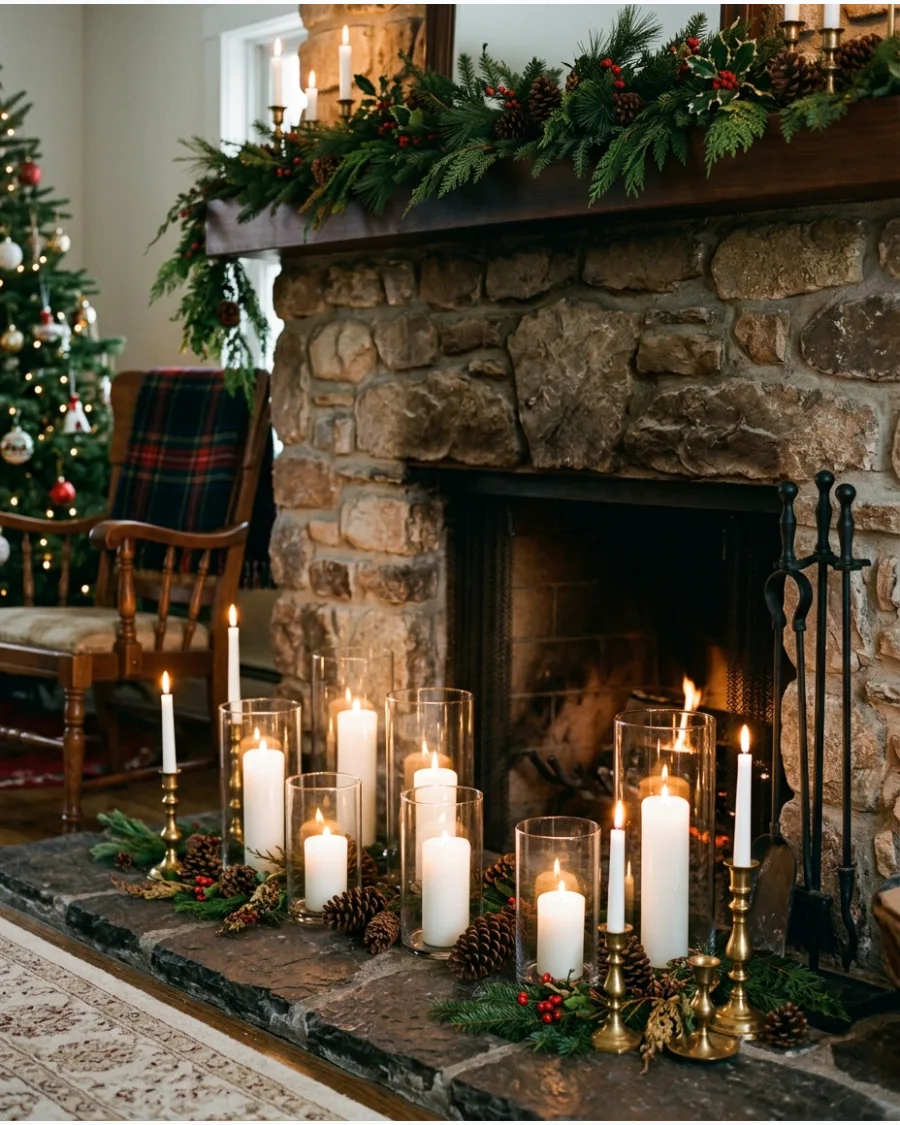 15. Ralph Lauren Christmas Hearth With Candlelight