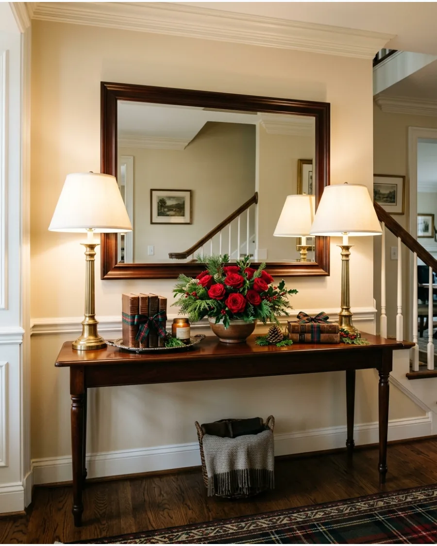 25. Ralph Lauren Christmas Console Table