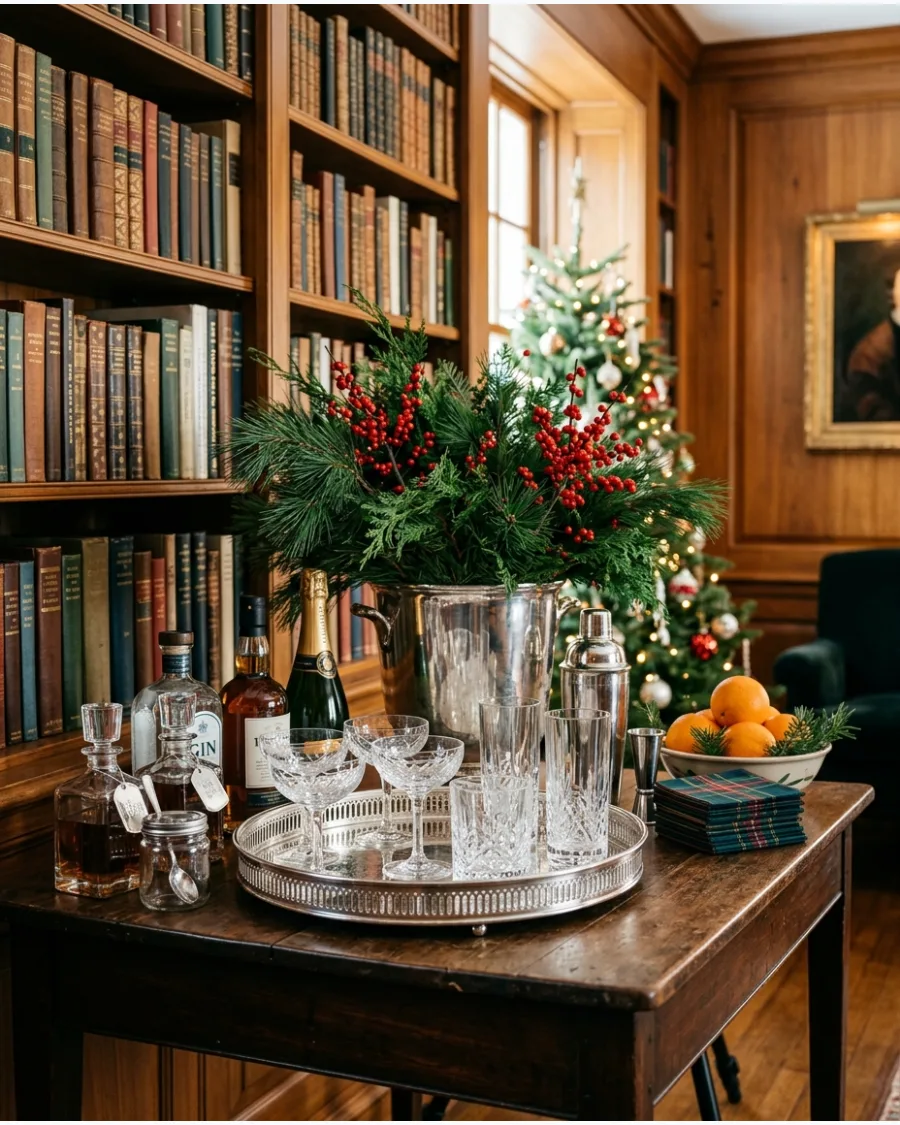 39. Ralph Lauren Christmas Cocktail Station