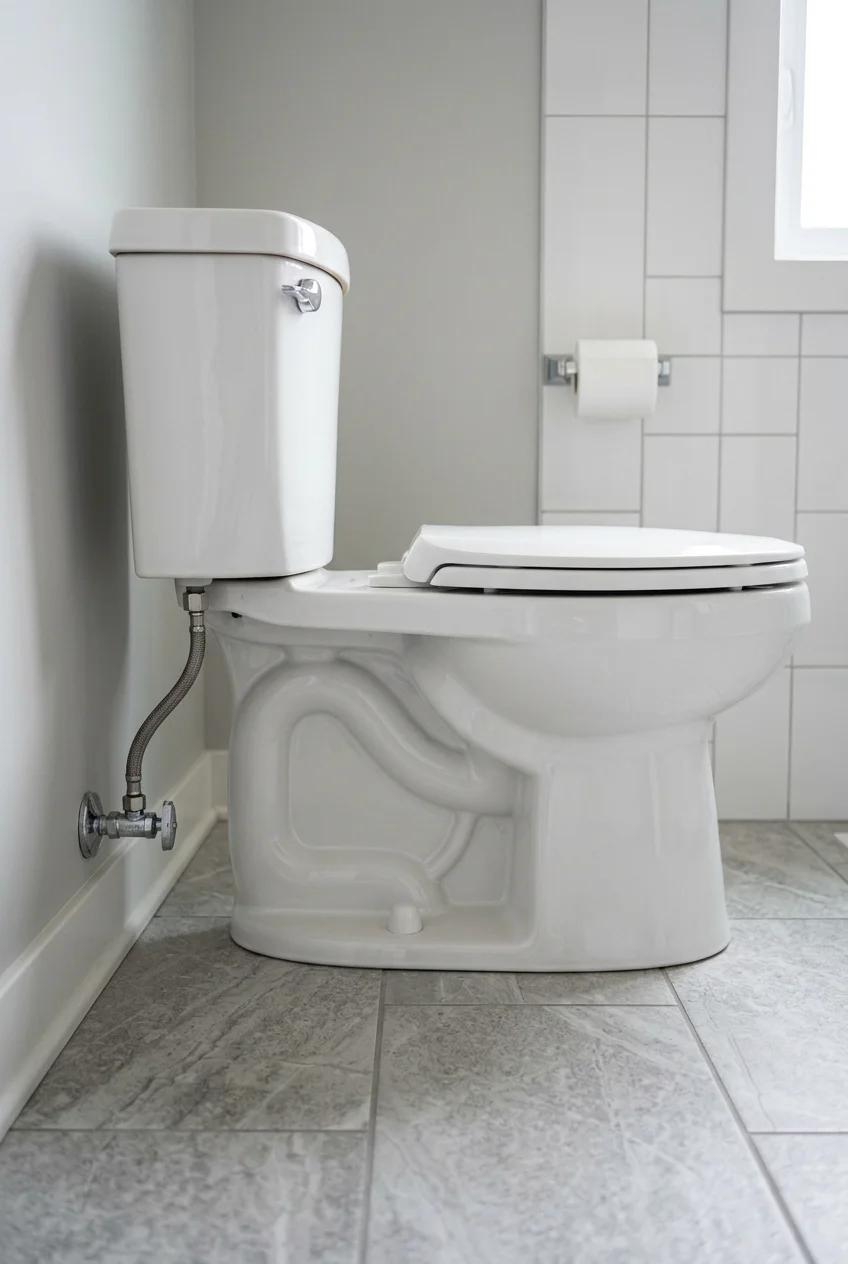Skirted toilet with smooth exterior sides