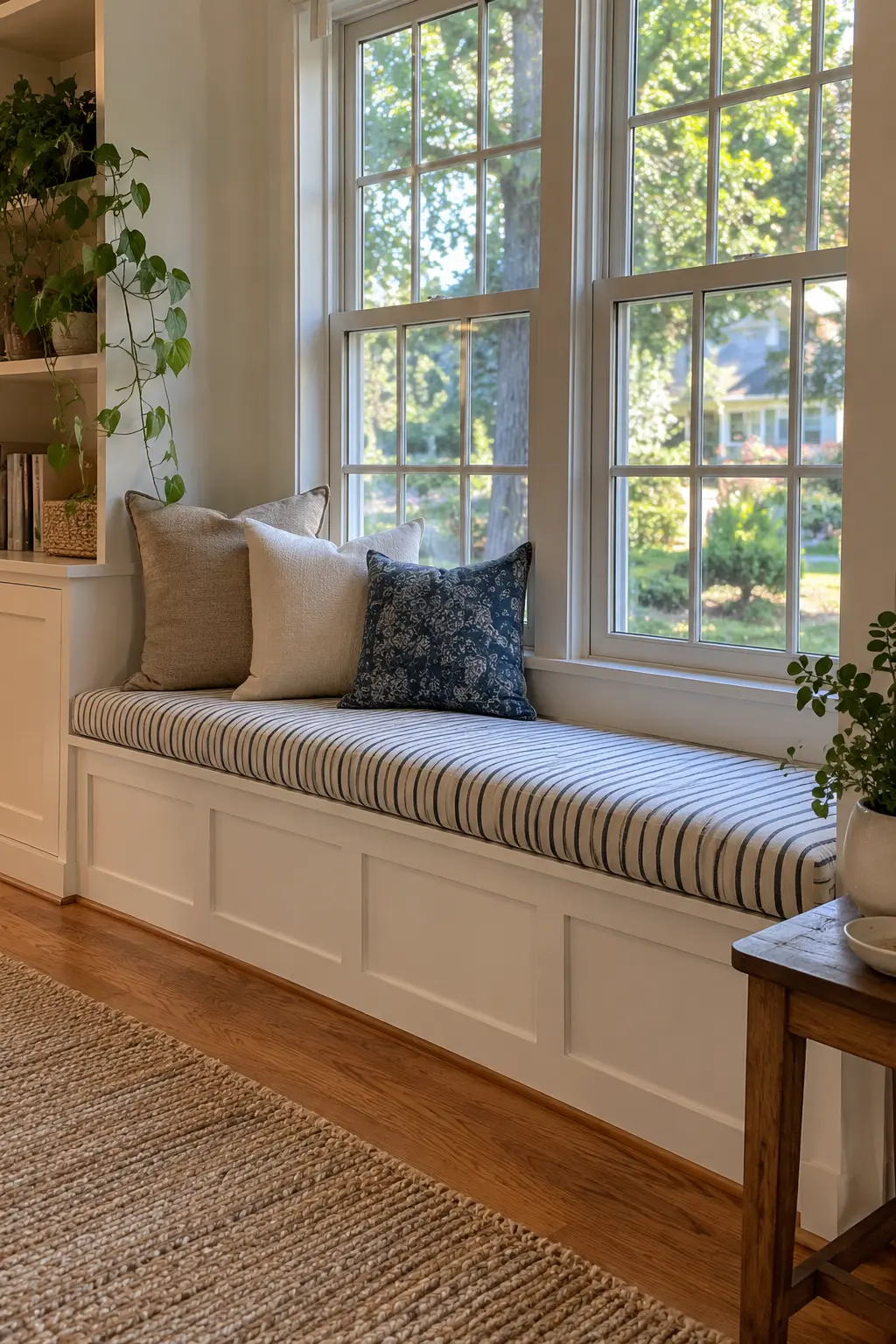 Reupholster a Simple Bench Seat in a realistic budget-friendly living room