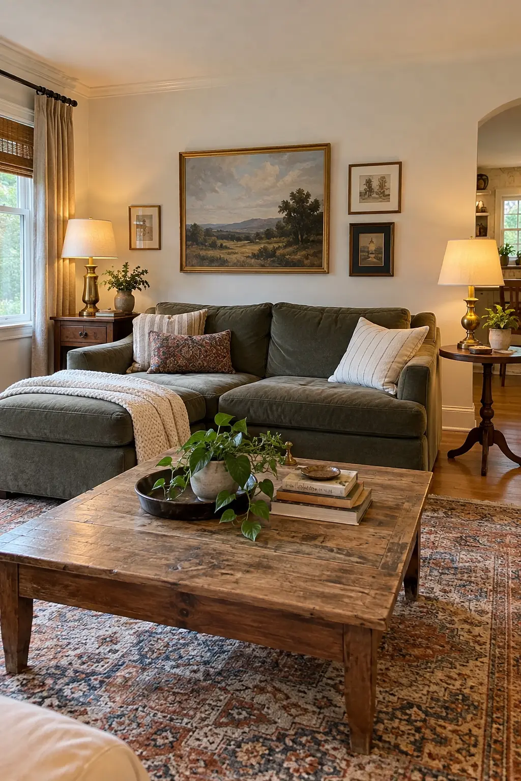 Pair Mismatched Side Tables on Purpose in a realistic budget-friendly living room