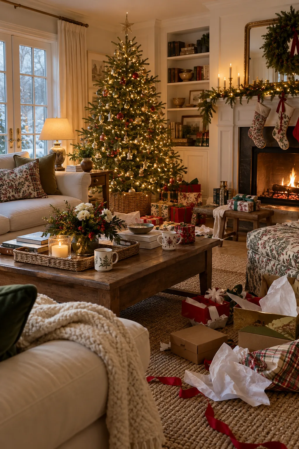 Let Christmas Morning Look Joyfully Lived In in a warm Nancy Meyers-inspired Christmas home