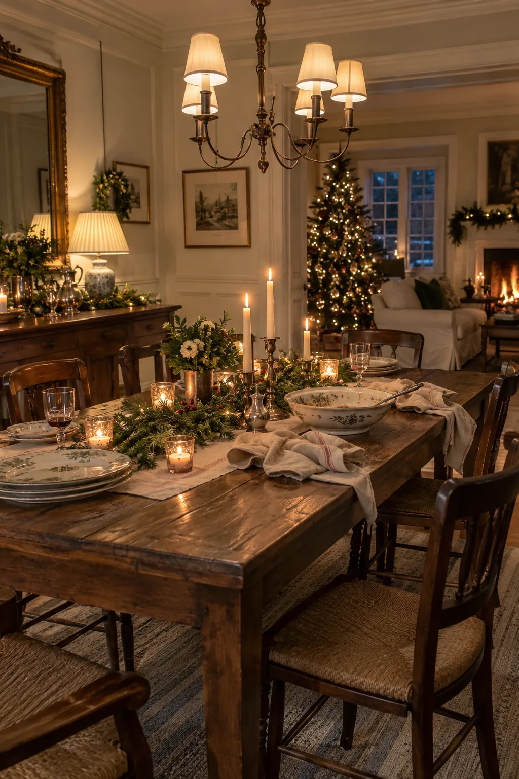 Capture the Glow After Christmas Dinner in a warm Nancy Meyers-inspired Christmas home
