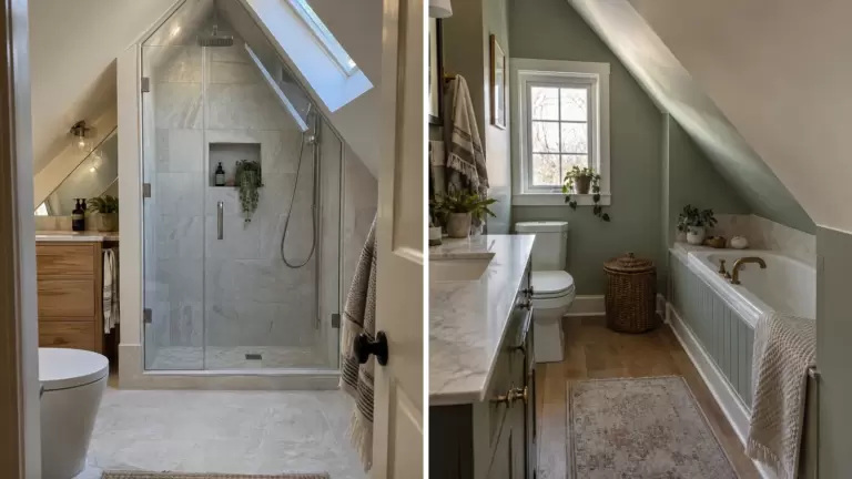 Featured image for 50 Attic Bathroom Ideas for Sloped, Small Spaces
