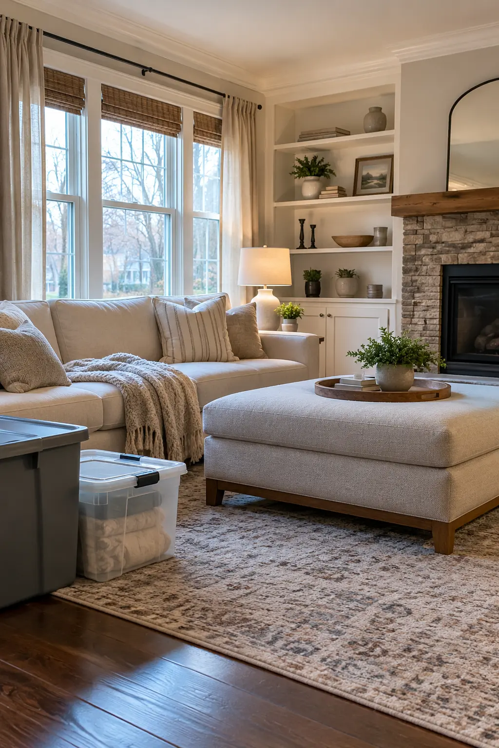 Remove Overt Christmas Pieces First when decorating after Christmas