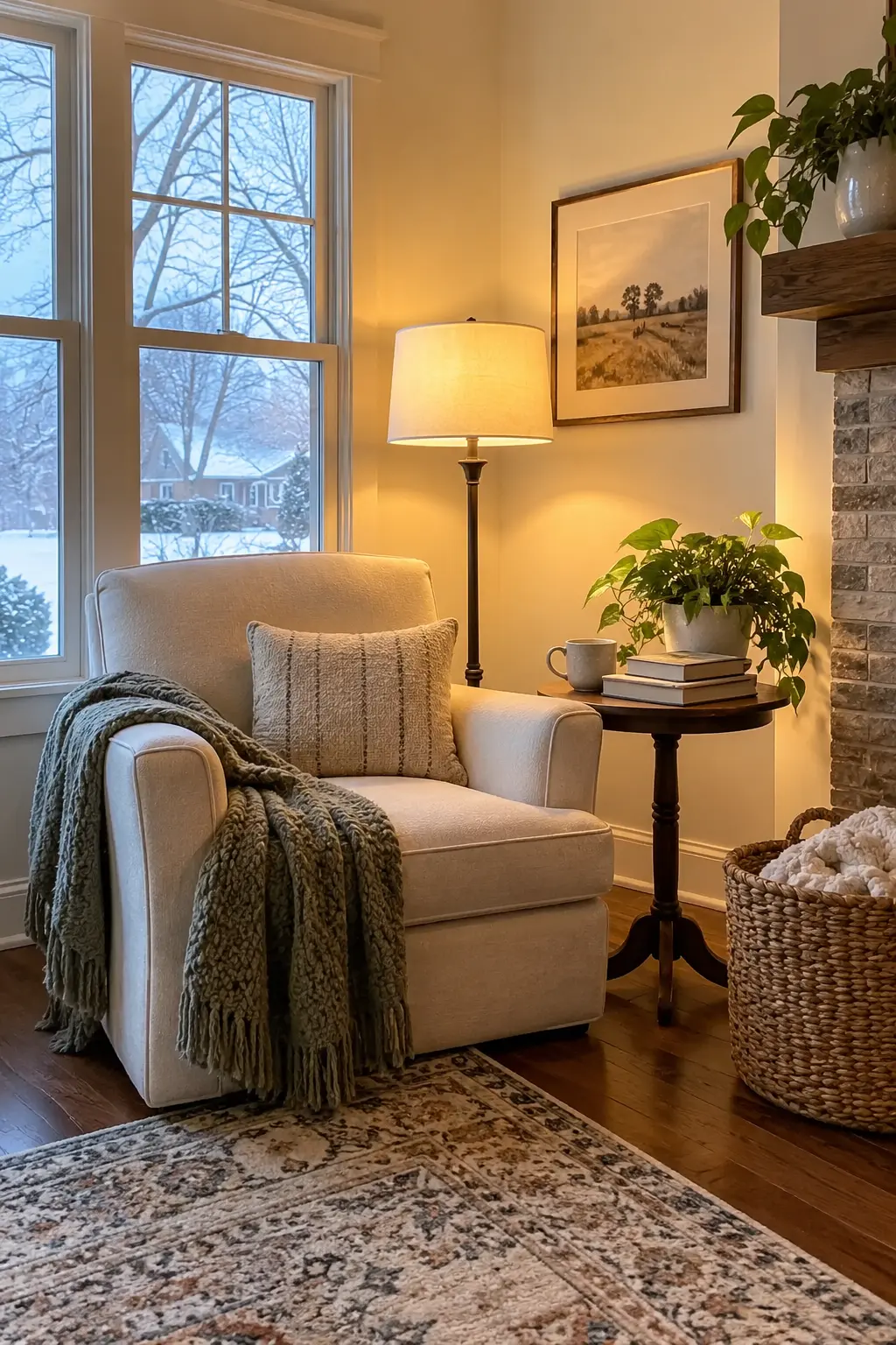 Create a Quiet Reading Corner when decorating after Christmas