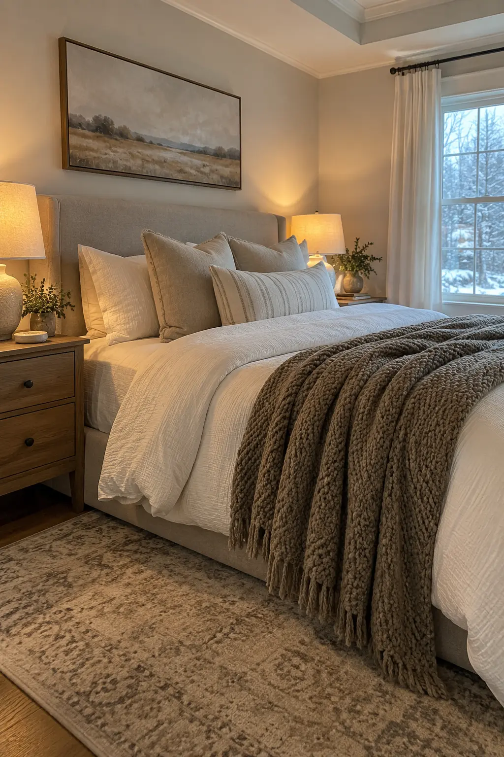 Make the Bedroom Feel Calm when decorating after Christmas