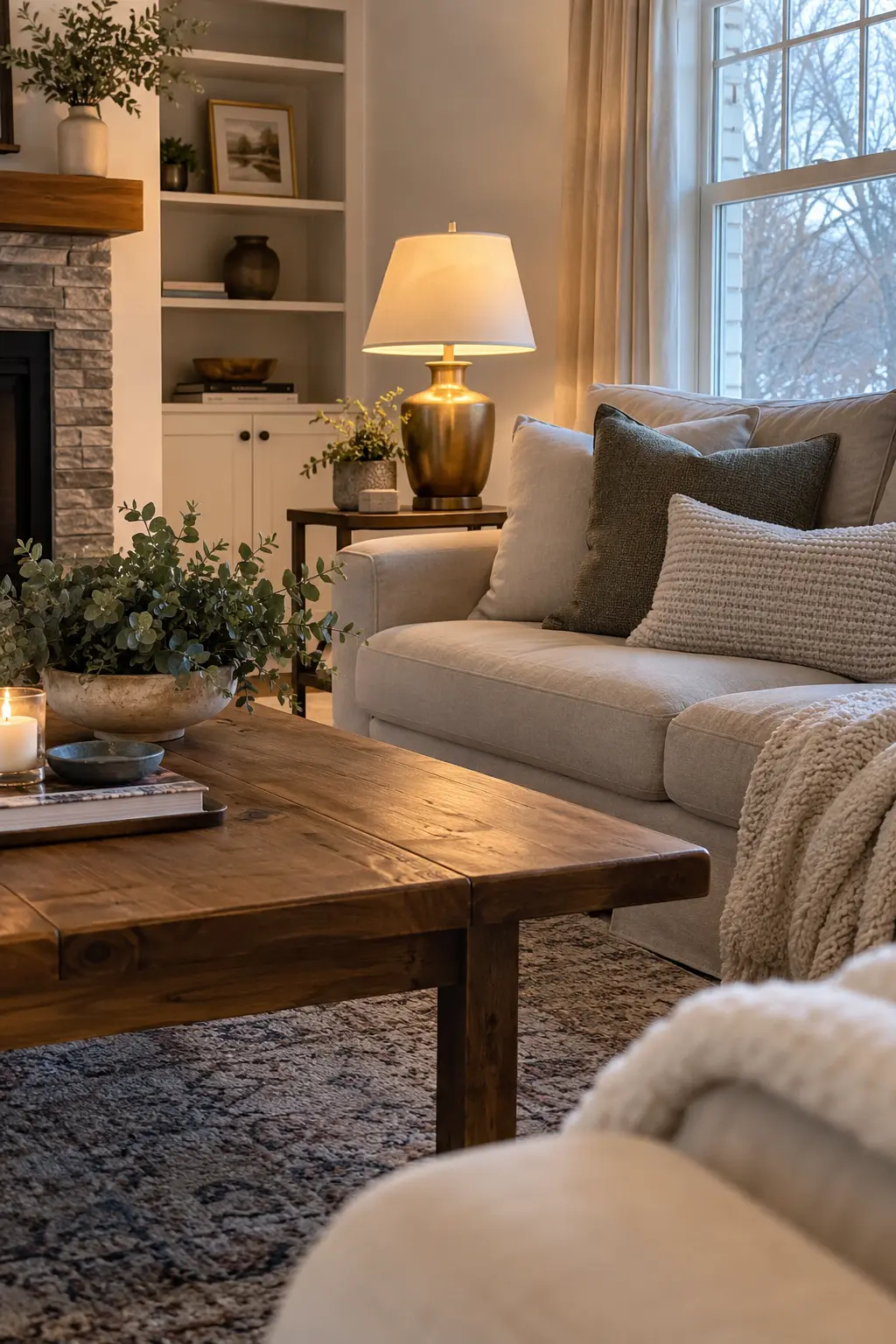 Add One Warm Metal Finish when decorating after Christmas