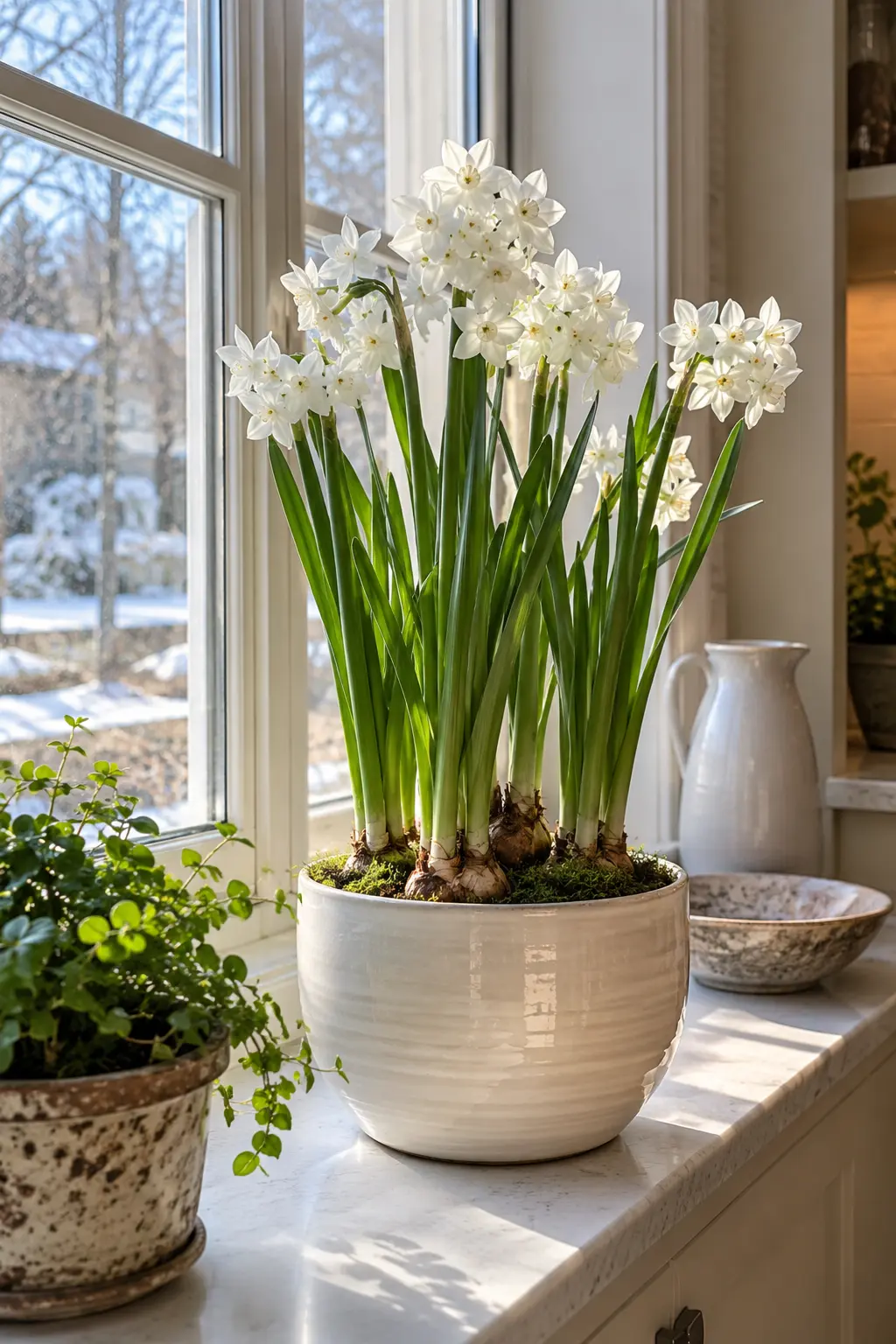 Add Paperwhites or Forced Bulbs when decorating after Christmas