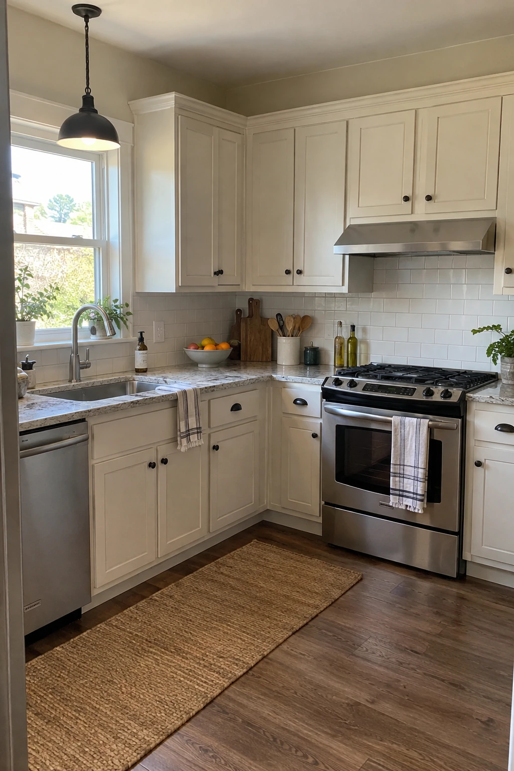 Finished kitchen with a focused budget remodel scope