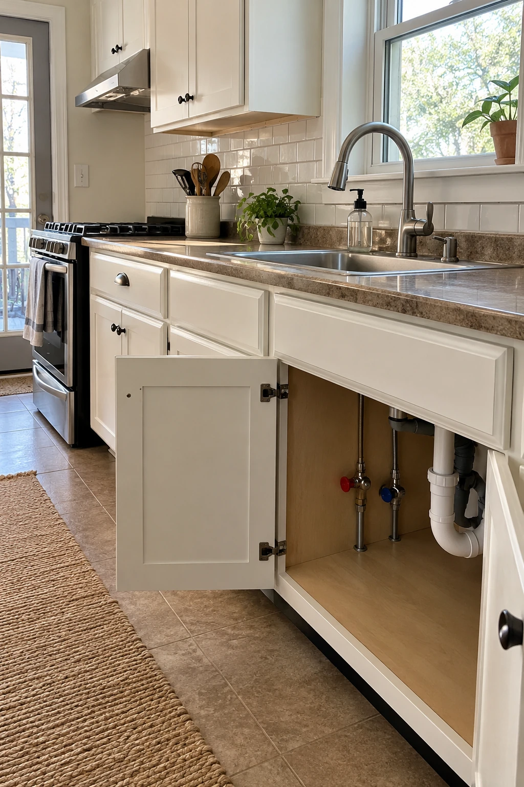 Budget kitchen remodel with retained reserve for hidden repairs