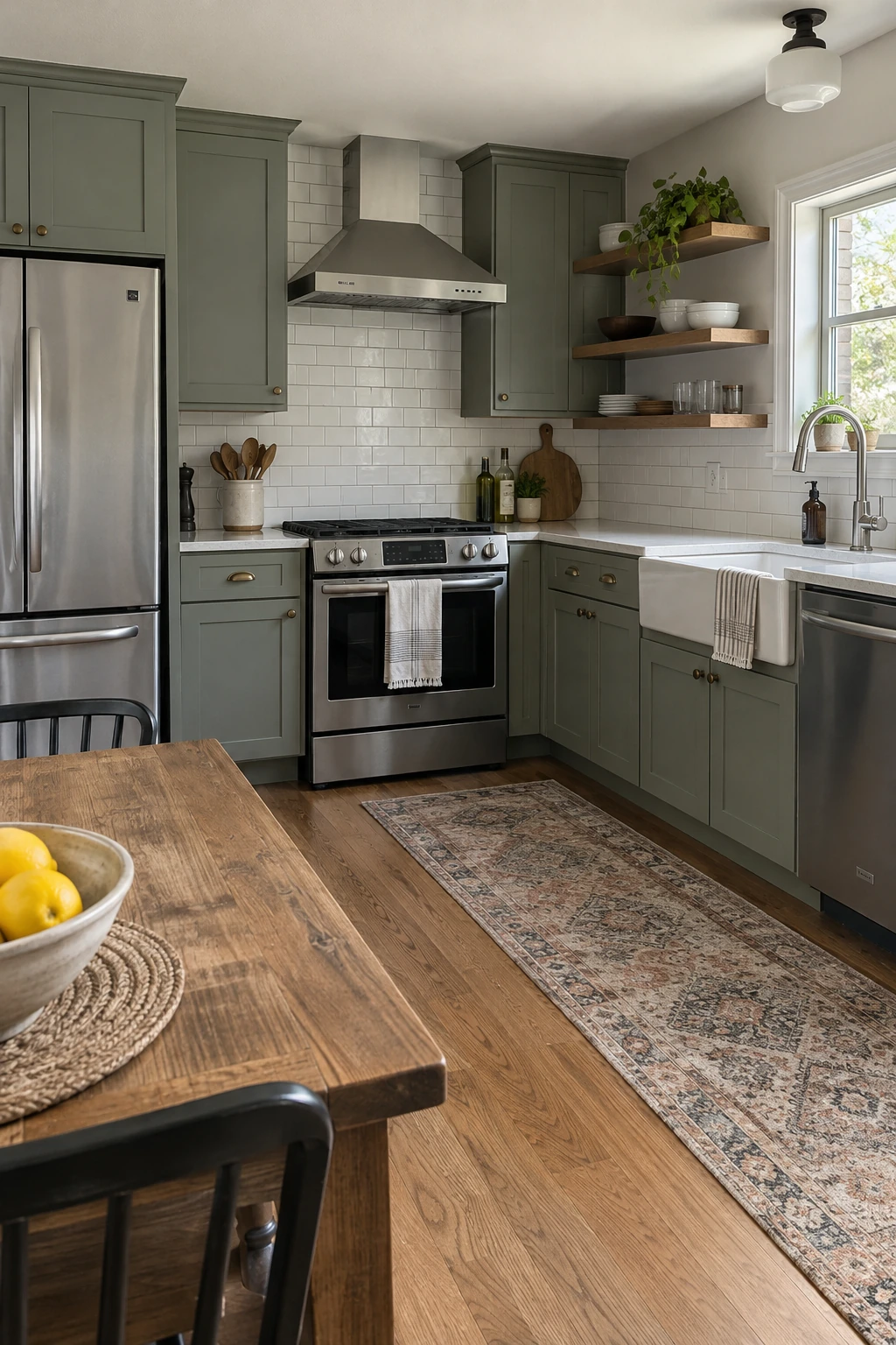 Budget kitchen combining careful DIY finishing with professional systems work