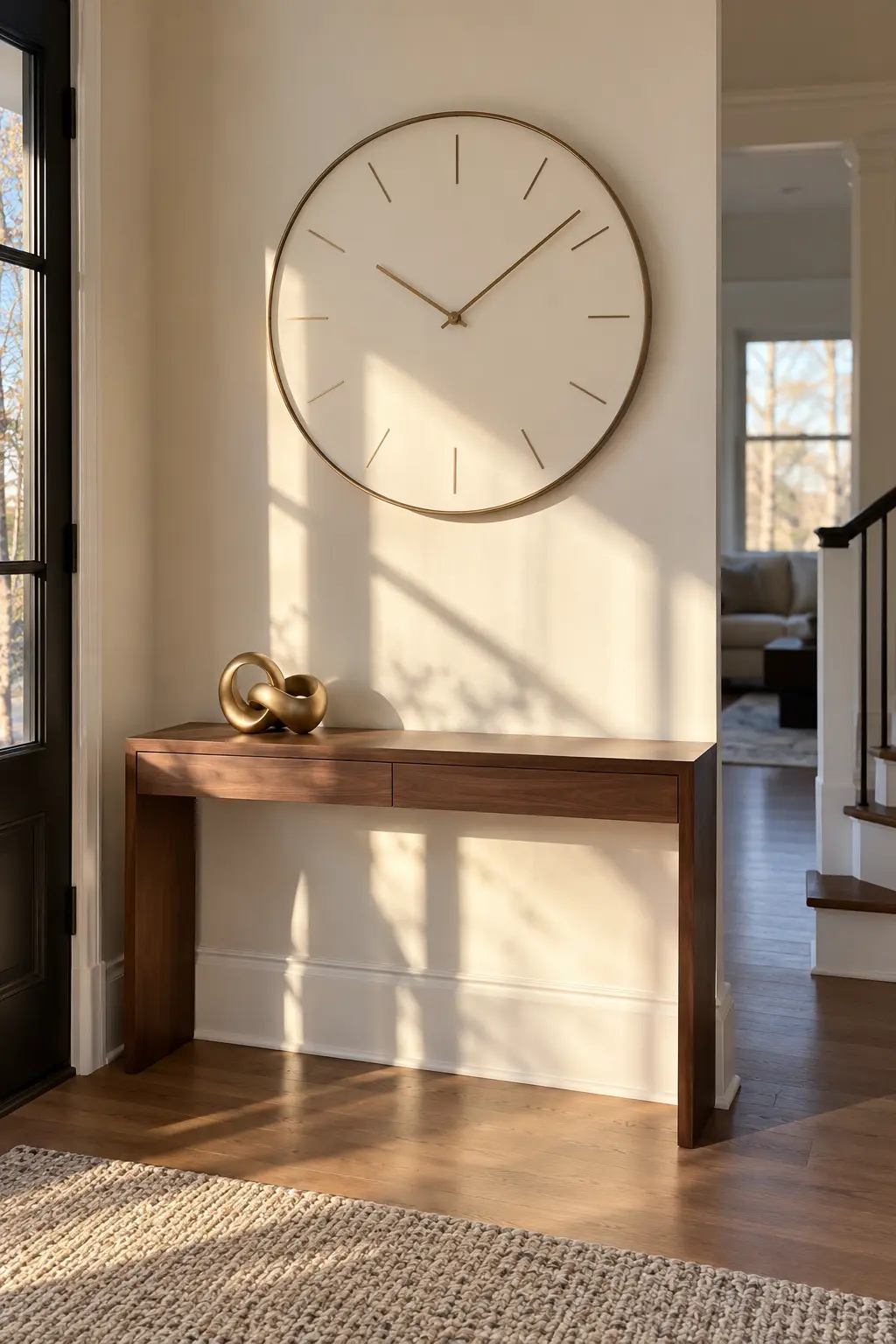 Use One Oversized Clock Motif New Year's decoration idea for home