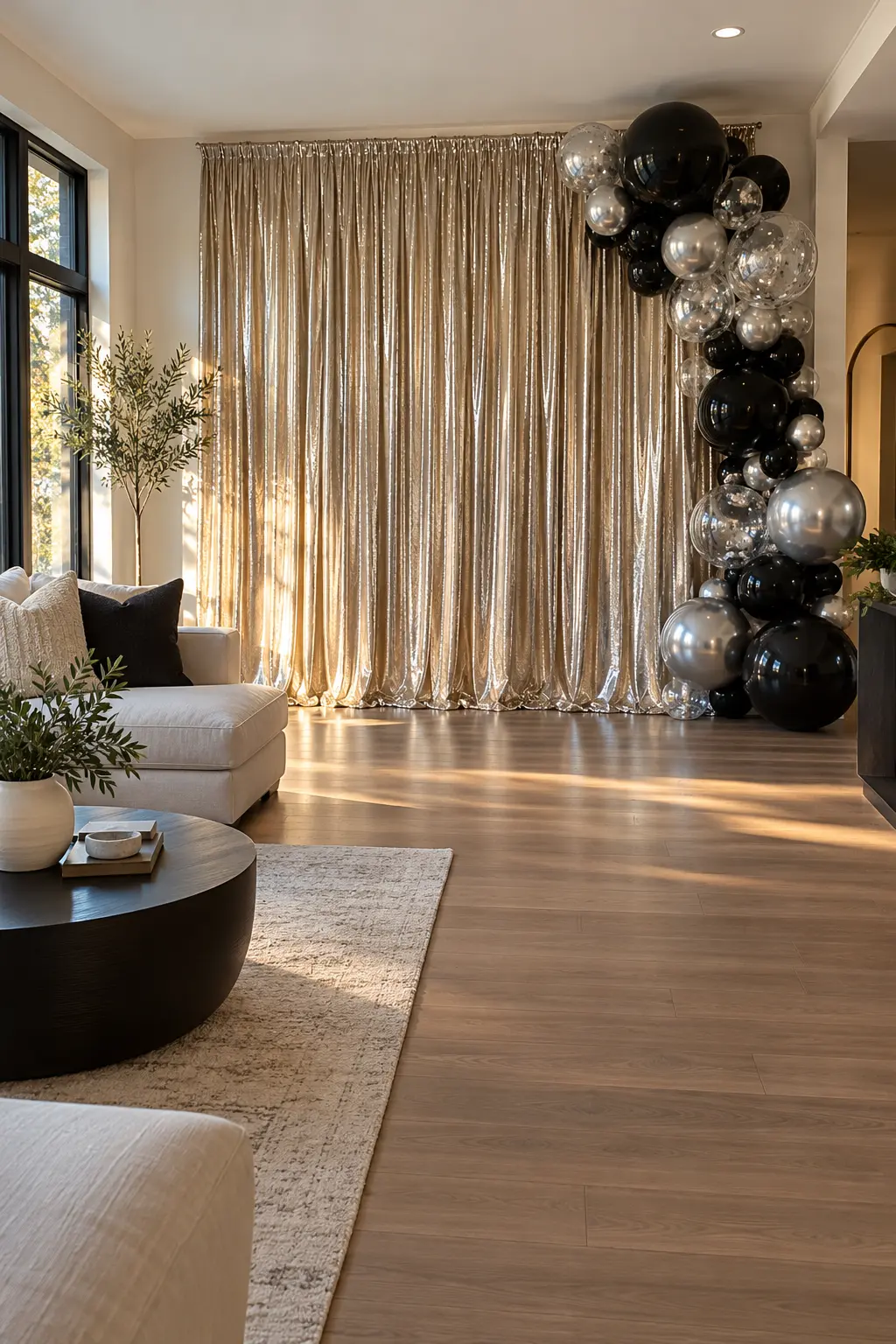 Make a Living-Room Photo Wall New Year's decoration idea for home