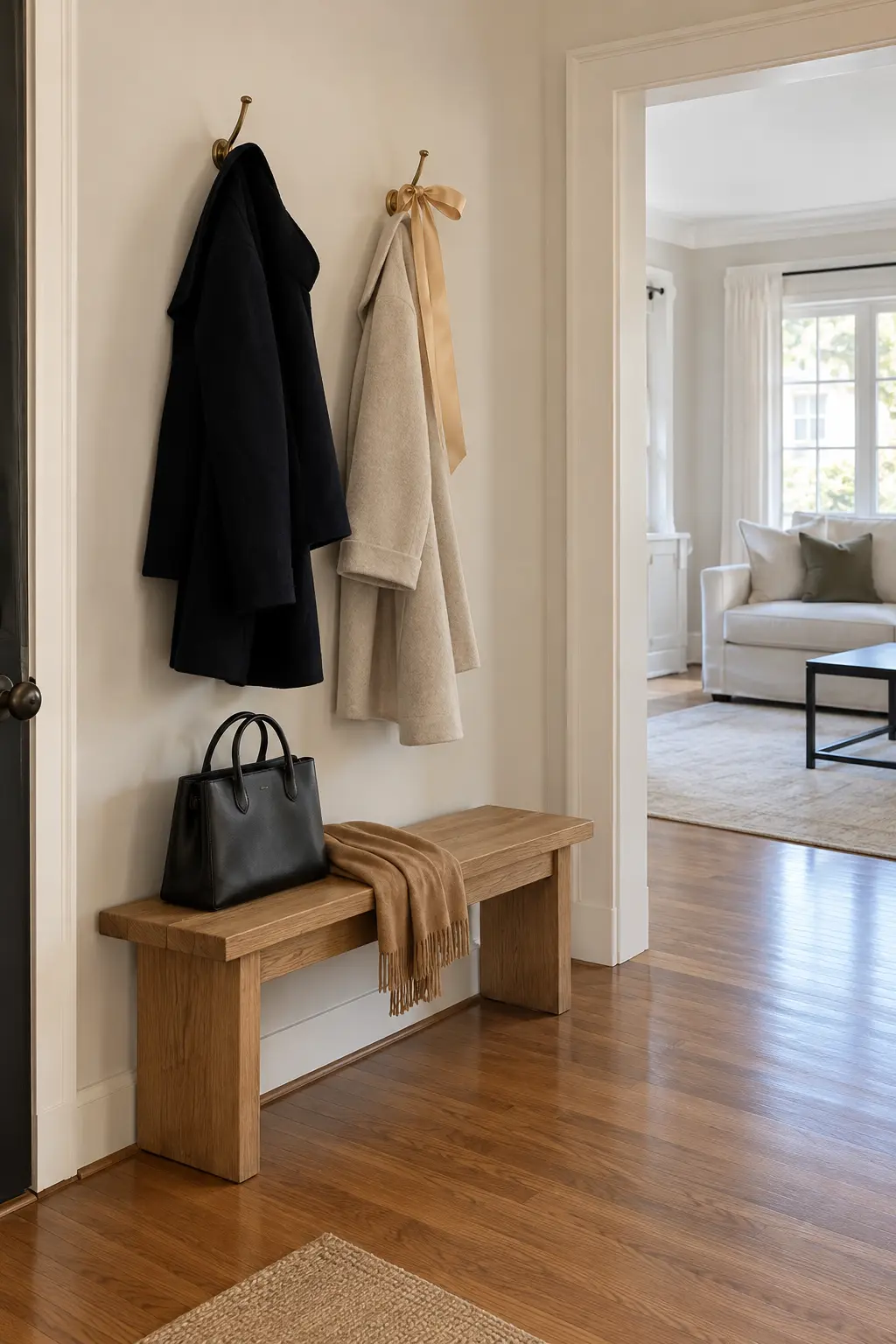 Create a Coat-and-Bag Landing Spot New Year's decoration idea for home