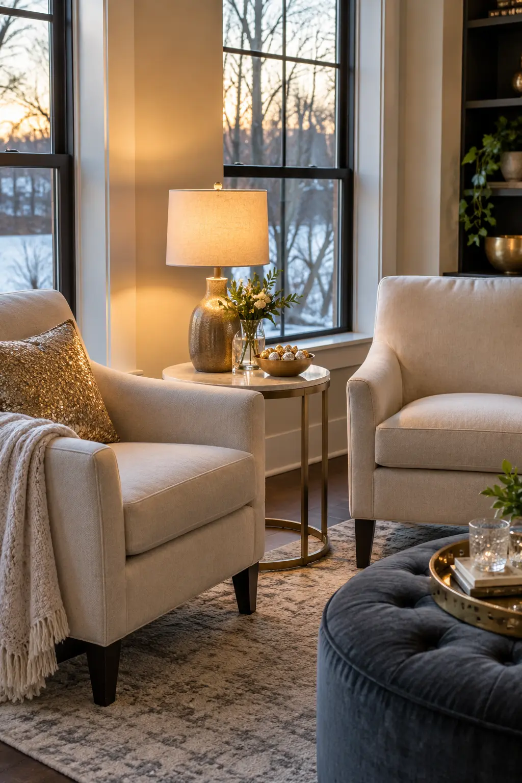 Add a Quiet Conversation Nook New Year's decoration idea for home