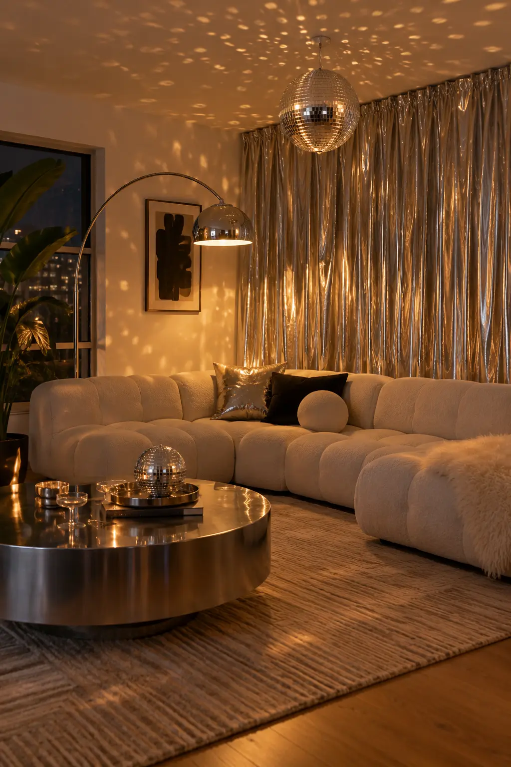 Build a Retro Disco Corner New Year's decoration idea for home