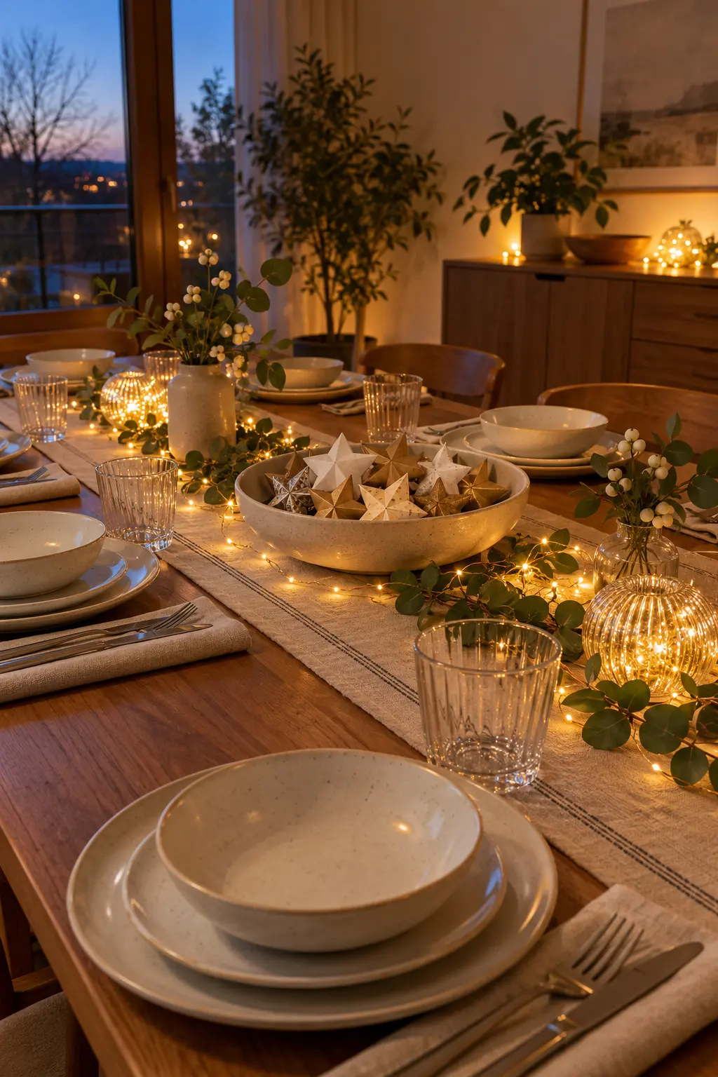Create a Cozy Family Countdown simple New Year's table decor idea